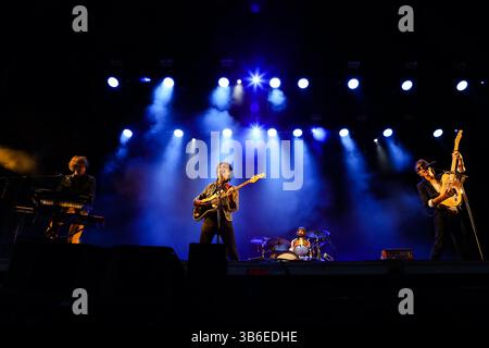 16. September 2023: Lugo, Galicien, Spanien. Sidonie, Indie-Rock- und Psychedelic-Rock-Gruppe aus Barcelona, während ihres Konzerts beim Caudal fest 2023. (Kreditbild: © Cristian Leyva/ZUMA Press Wire) Stockfoto