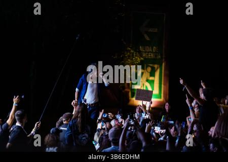 16. September 2023: Lugo, Galicien, Spanien. Sidonie, Indie-Rock- und Psychedelic-Rock-Gruppe aus Barcelona, während ihres Konzerts beim Caudal fest 2023. (Kreditbild: © Cristian Leyva/ZUMA Press Wire) Stockfoto