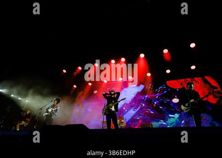 16. September 2023: Lugo, Galicien, Spanien. Sidonie, Indie-Rock- und Psychedelic-Rock-Gruppe aus Barcelona, während ihres Konzerts beim Caudal fest 2023. (Kreditbild: © Cristian Leyva/ZUMA Press Wire) Stockfoto