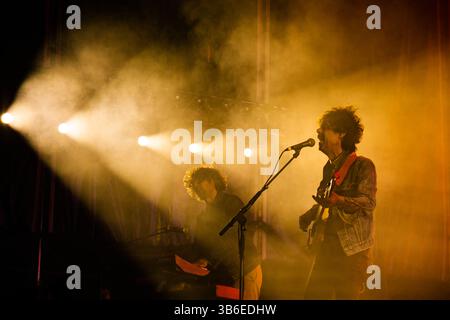 16. September 2023: Lugo, Galicien, Spanien. Sidonie, Indie-Rock- und Psychedelic-Rock-Gruppe aus Barcelona, während ihres Konzerts beim Caudal fest 2023. (Kreditbild: © Cristian Leyva/ZUMA Press Wire) Stockfoto