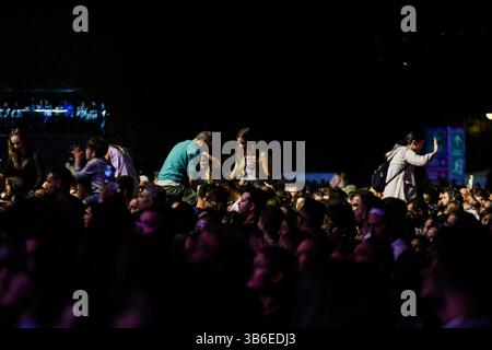 16. September 2023: Lugo, Galicien, Spanien. Sidonie, Indie-Rock- und Psychedelic-Rock-Gruppe aus Barcelona, während ihres Konzerts beim Caudal fest 2023. (Kreditbild: © Cristian Leyva/ZUMA Press Wire) Stockfoto