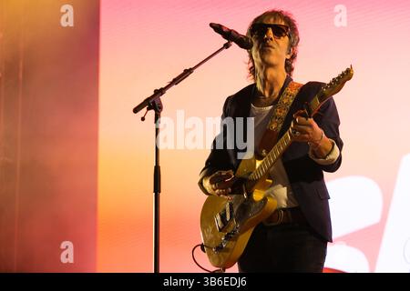 16. September 2023: Lugo, Galicien, Spanien. Sidonie, Indie-Rock- und Psychedelic-Rock-Gruppe aus Barcelona, während ihres Konzerts beim Caudal fest 2023. (Kreditbild: © Cristian Leyva/ZUMA Press Wire) Stockfoto
