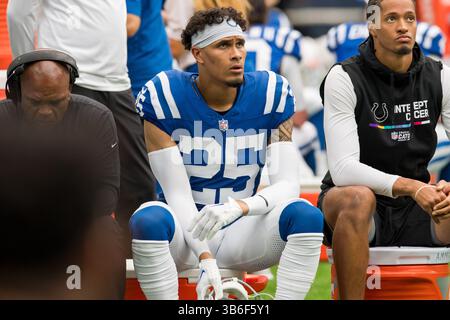 17. September 2023: Rodney Thomas II. (25) während eines Spiels zwischen den Indianapolis Colts und den Houston Texans in Houston, Texas. ..Trask Smith/CSM (Foto: © Trask Smith/CSM via ZUMA Press Wire) Stockfoto