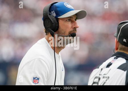17. September 2023: Shane Steichen, Cheftrainer der Indianapolis Colts, während eines Spiels zwischen den Indianapolis Colts und den Houston Texans in Houston, Texas. ..Trask Smith/CSM (Foto: © Trask Smith/CSM via ZUMA Press Wire) Stockfoto