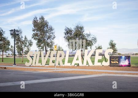 Norco, Kalifornien, USA - 18. 11. 2019: Blick auf ein Schild am Eingang zum Silverlake Equestrian and Sports Park. Stockfoto