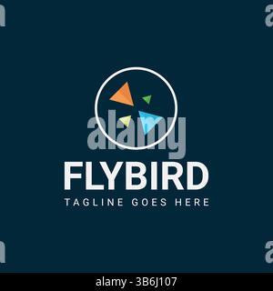 „Fliegenvogel“-Logo Stock Vektor
