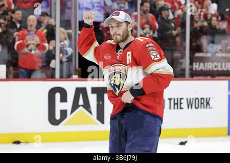 1. Juni 2024, Sunrise, Florida, USA: Matthew Tkachuk, Matthew Tkachuk, der die New York Rangers während des 6. Spiels der Eastern Conference Finals am 1. Juni 2024 in Sunrise, Florida ausscheidet. (Bild: © John McCall/South Florida Sun Sentinel via ZUMA Press Wire) Stockfoto