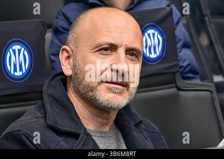 April 2024, Milano, null, Italien: Milano, Italien. April 2024. Sportdirektor Piero Ausilio von Inter war während des Spiels zwischen Inter und Torino in Giuseppe Meazza in Mailand zu sehen. (Foto: © Gonzales Photo/Gonzales Photo via ZUMA Press) Stockfoto