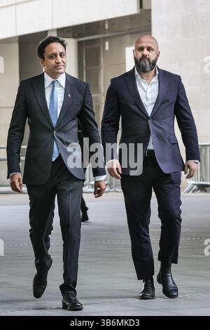 London, Großbritannien. Mai 2025. Zia Yusuf, Vorsitzende der Reform UK Party, ist bei der BBC für die Medienrunde am Sonntagmorgen zu sehen. Quelle: Imageplotter/Alamy Live News Stockfoto