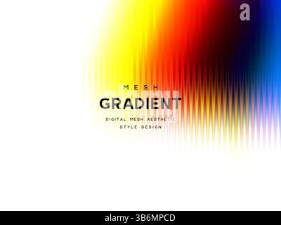 3D-Glasmorphismus-Glas mit irisierenden Farben auf weiß. Stock Vektor