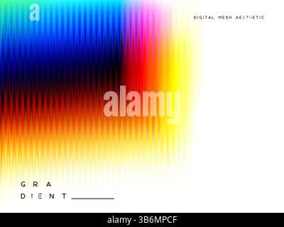 3D-Glasmorphismus-Glas mit irisierenden Farben auf weiß. Stock Vektor