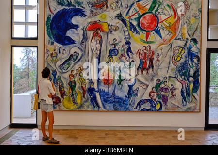 Frankreich, Alpes-Maritimes, Saint Paul de Vence, Maeght Foundation, La Vie, das größte Gemälde der Welt von Marc Chagall 1964 Stockfoto