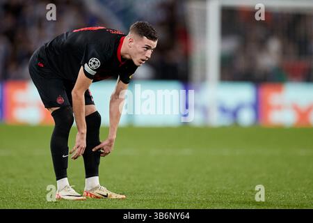 29. November 2023: Luka Sucic vom FC Red Bull Salzburg sieht beim UEFA Champions League Spiel zwischen Real Sociedad und FC Red Bull Salzburg am 29. November 2023 in der reale Arena in San Sebastian, Spanien, zu. (Kreditbild: © Ricardo Larreina/AFP7 via ZUMA Press Wire) Stockfoto