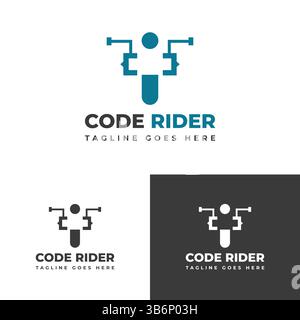Code Rider Logo Stock Vektor