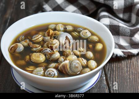 Spanische Tapas Schnecken Food Hintergrund Stockfoto