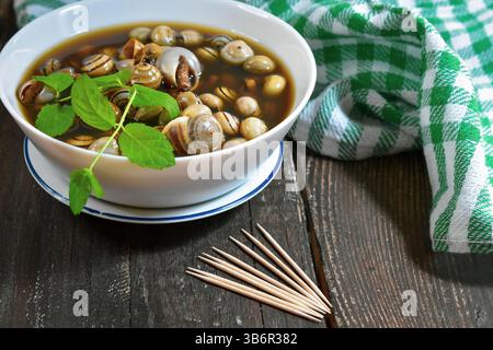 Spanische Tapas Schnecken Food Hintergrund Stockfoto