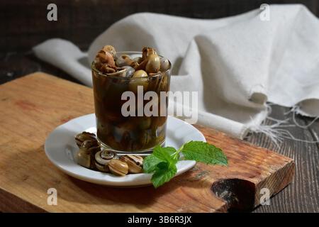 Spanische Tapas Schnecken Food Hintergrund Stockfoto