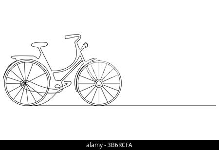 Fahrrad-Continuous-Line-Symbol, World Bicycle Day Concept durchgehende eine-Linien-Zeichnung Stock Vektor