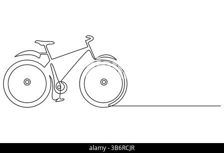 Fahrrad-Continuous-Line-Symbol, World Bicycle Day Concept durchgehende eine-Linien-Zeichnung Stock Vektor