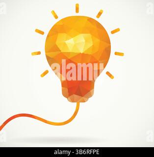Polygon-Glühlampe Stock Vektor