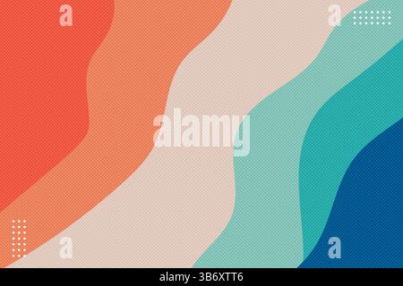 Bunte abstrakte Kurven mit Farbverlauf Hintergrund Vektor-Illustration Stock Vektor