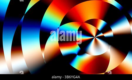 Bunte optische Illusionsspirale – lebendiger abstrakter geometrischer Hintergrund mit Fett konzentrischen Wellen Stockfoto