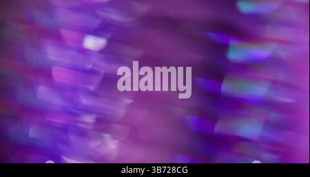 Funken unfokussiert. Farbglühen. Violette Textur blaue Partikel Linsentreffung auf Bokeh hell verschwommenem abstrakten Hintergrund. Stockfoto