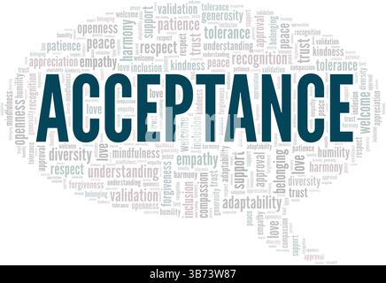 Concept Word Cloud Konzeptdesign isoliert auf weißem Hintergrund. Stock Vektor