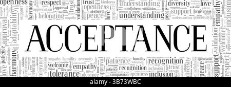 Concept Word Cloud Konzeptdesign isoliert auf weißem Hintergrund. Stock Vektor