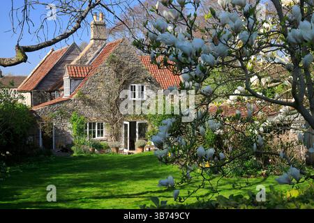 Country Cottage, Kelston in der Nähe von Bath, Somerset, England. Stockfoto