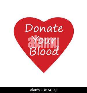 Blut Spenden, Leben Retten! Editierbare EPS-Vorlage für den Weltblutspendertag – perfekt für Social Media Posts in Unternehmen. Stock Vektor