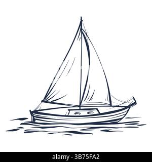 Abbildung Des Symbols Für Segelschiffe Stock Vektor