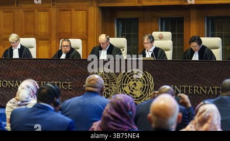DER HAAG - Urteil vor dem Internationalen Gerichtshof in der Rechtssache Sudan gegen die Vereinigten Arabischen Emirate. Der Sudan wirft dem Golfstaat vor, durch die Unterstützung der paramilitärischen Rapid Support Forces (RSF) am Völkermord an den Masalit beteiligt zu sein. ANP LEX VAN LIESHOUT niederlande aus - belgien aus Stockfoto