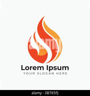 Feuer rot, Flammen Symbol, Flammen, Feuer Logo Design Vektor Illustration, kreative Flammen Feuerball Sammlung Logo Vektor Icons Symbol Design Illu Stock Vektor