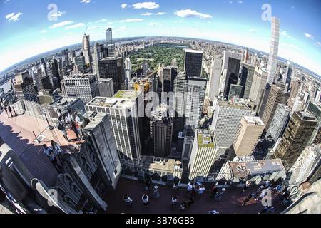 Der Blick vom Rockefeller Center (Top of the Rock). Drehort: New York, Manhattan Stockfoto