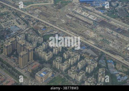 Skyline von Chengdu, China. Aufnahmeort: Chengdu Stockfoto