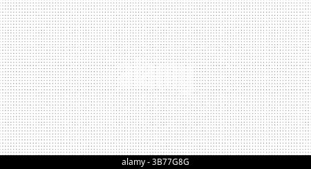 Nahtloses Punktmuster mit kleinen schwarzen Punkten auf einem sauberen weißen Hintergrund. Horizontales Rasterlayout, ideal für Notizbuchpapier und Diagrammpapier Stock Vektor