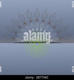 Arabisches Muster mit hellblauem Hintergrund. Weiß patern Stock Vektor