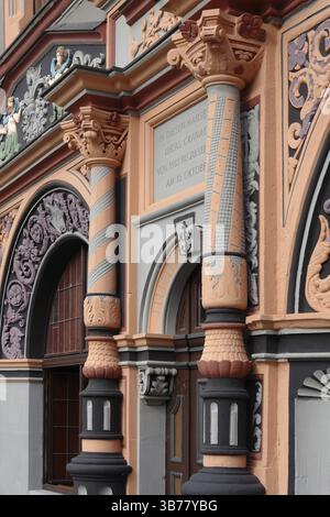 Weimarer Markt Cranach Haus Thüringen Klassizismus Goethe Schiller Herderrepublik Bauhaus Kunst Kultur Stockfoto
