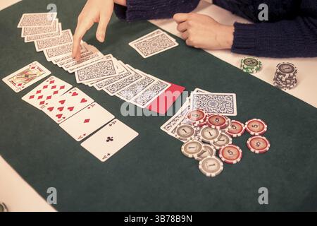 Bild von Texas Holdem (Poker). Aufnahmeort: Metropolregion Tokio Stockfoto