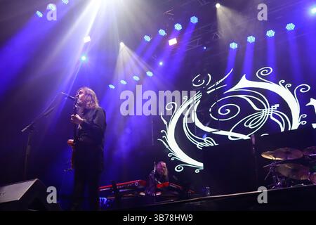 Mexiko-Stadt, Mexiko. Mai 2025. Sänger Mikael Akerfeldt von der schwedischen Band Opeth trat im Rahmen der Monster of Rock Tour in der Mexico City Arena auf. Am 4. Mai 2025 in Mexiko-Stadt. (Foto: Carlos Santiago/Eyepix/SIPA USA) Credit: SIPA USA/Alamy Live News Stockfoto