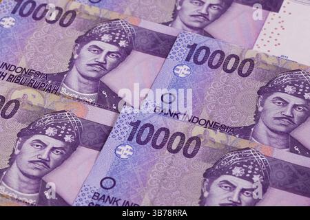 Verschiedene Rupiah Banknoten aus Indonesien Stockfoto