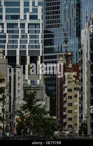 Shibuya Scramble Square und Shibuya Stream. Drehort: Shibuya-ku, Tokio Stockfoto