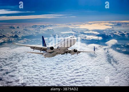 United Airlines Boeing 737-824(WL) irgendwo über Amerika Stockfoto