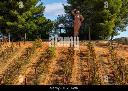 ESTOMBAR, PORTUGAL - 5. OKTOBER 2024: Landschaftsansicht des Weinguts 'Quinta dos Vales' in der Algarve. Stockfoto