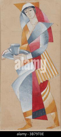 Kostümdesign für das Stück Mazepa von Juliusz Slowacki. Museum: Staatliches Museum für Theater, Musik und Kino der Ukraine. Autor: Vadim Georgievich Meller. Stockfoto