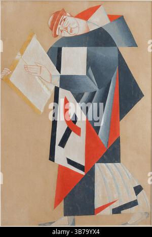 Kostümdesign für das Stück Mazepa von Juliusz Slowacki. Museum: Staatliches Museum für Theater, Musik und Kino der Ukraine. Autor: Vadim Georgievich Meller. Stockfoto