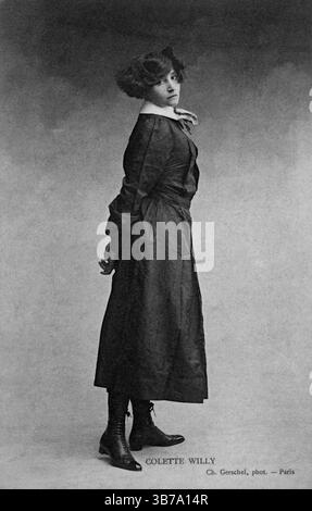 Porträt von Colette (1873-1954). Museum: PRIVATE SAMMLUNG. Autor: CHARLES GERSCHEL. Stockfoto