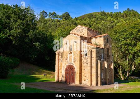 Kirche San Miguel de Lillo, Berg Naranco, Oviedo, Asturien, Spanien Stockfoto