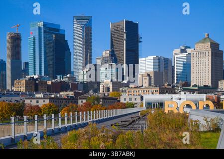 Kanada, Quebec, Montreal, Skyline, Vieux Port, Innenstadt, Stockfoto